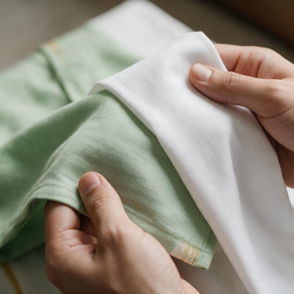 Pastel Sage Green & White Mundu-Kurta Set - Thumbnail 2